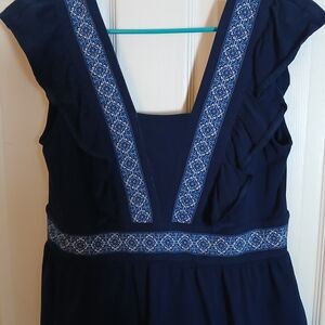 Lands' End Navy Blue Top